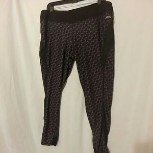 Ladies Purple/Black Spandex Workout Pants